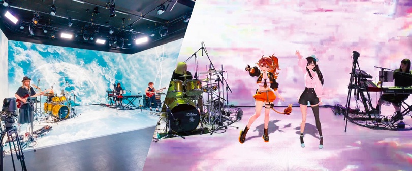 A-live-streamed-concert-captured-via-remote-cameras-adds-composited-AR-characters
